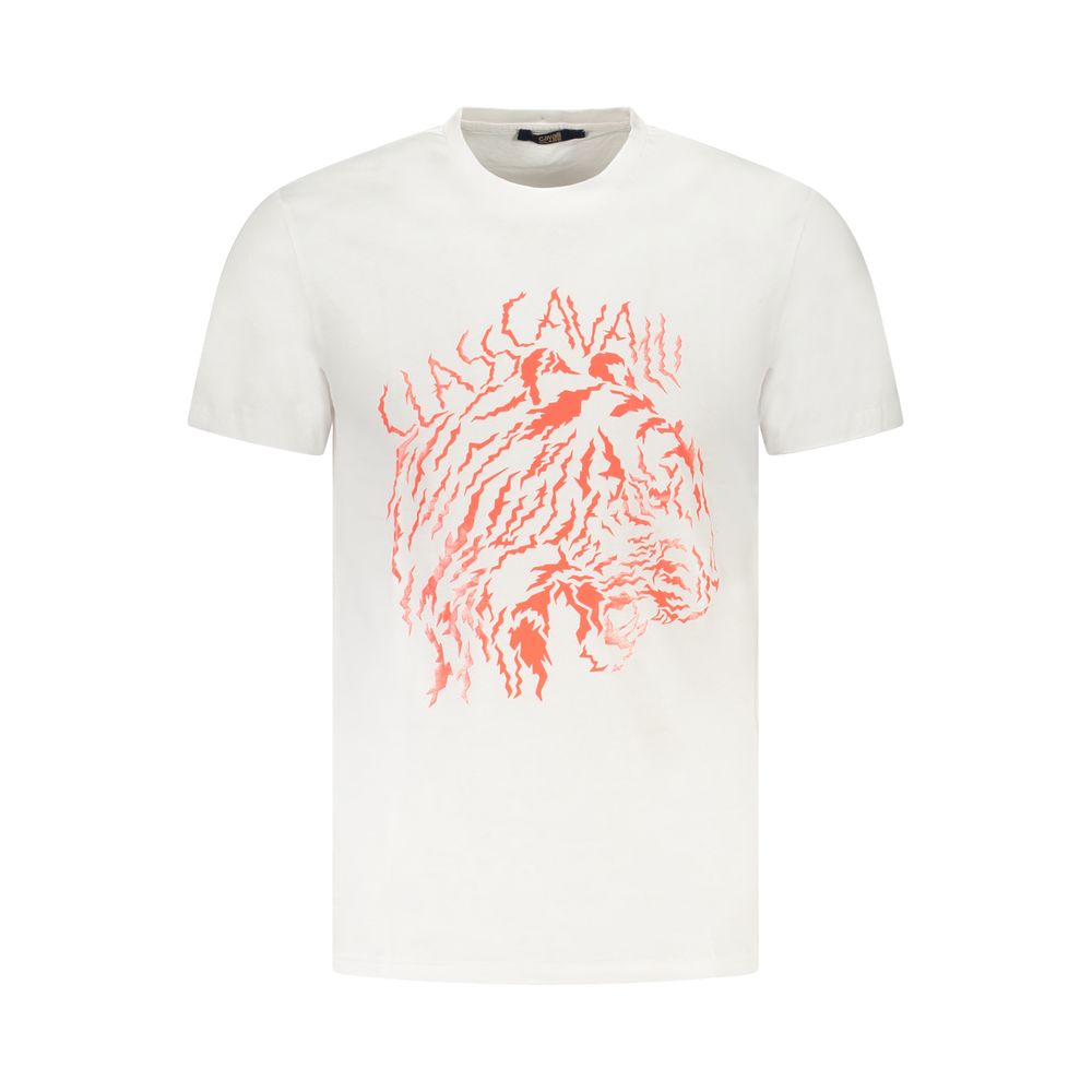 Cavalli Class Men's White Cotton T-Shirt