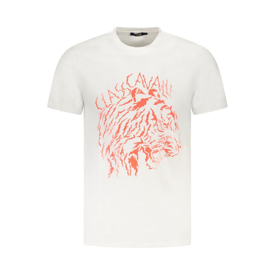 Cavalli Class Men's White Cotton T-Shirt