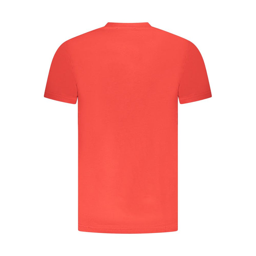 Cavalli Class Rotes Baumwoll-T-Shirt für Herren