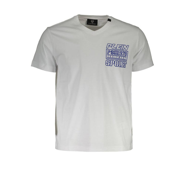 Plein Sport Weißes Herren-T-Shirt aus Baumwolle