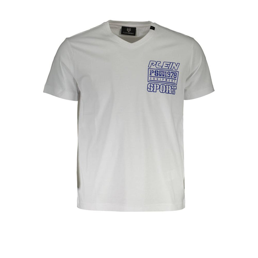 Plein Sport Weißes Herren-T-Shirt aus Baumwolle