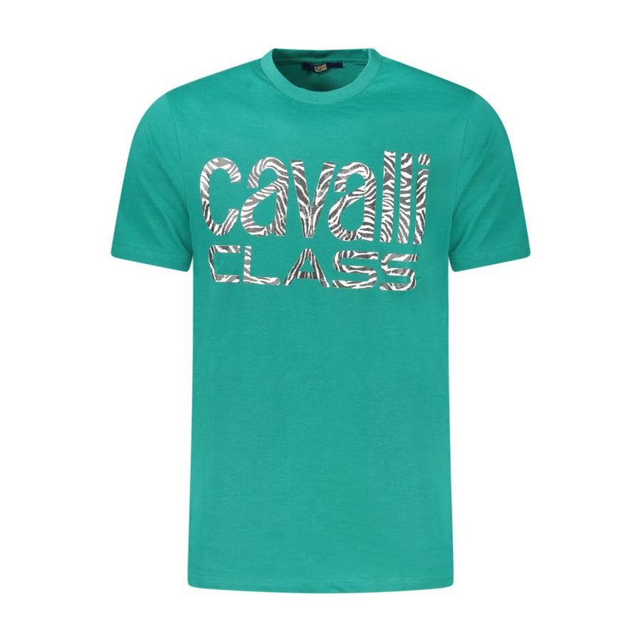 Cavalli Class Men's Green Cotton T-Shirt