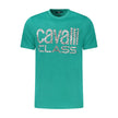 Cavalli Class Verde Baumwoll-T-Shirt für Herren