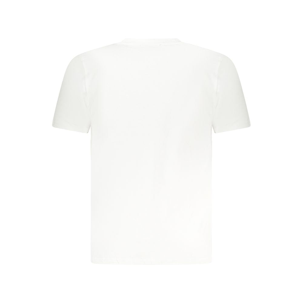 Cavalli Class weißes Herren-Kurzarm-T-Shirt aus Baumwolle mit Rundhalsausschnitt und Logo-Druck
