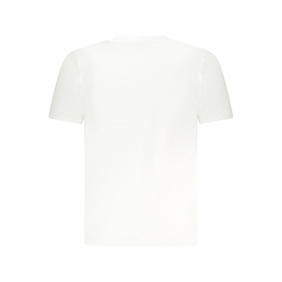 Cavalli Class weißes Herren-Kurzarm-T-Shirt aus Baumwolle mit Rundhalsausschnitt und Logo-Druck