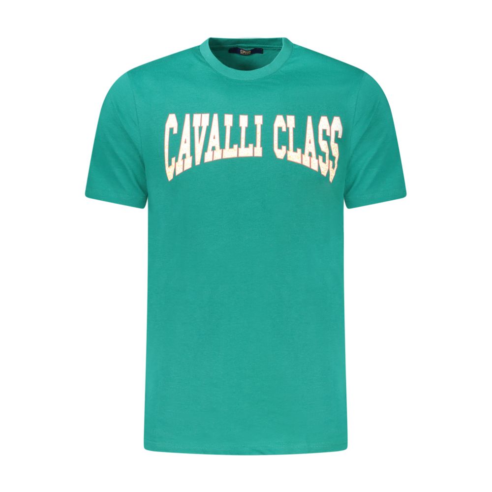 Cavalli Class Men's Green Cotton T-Shirt