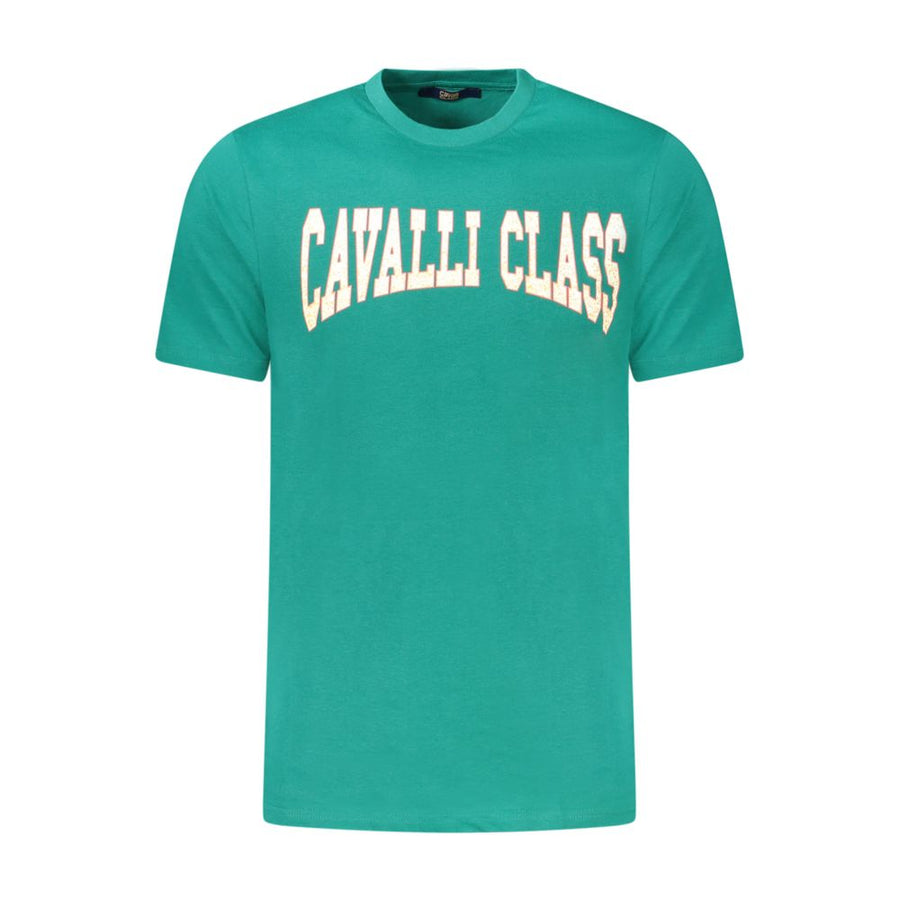 Cavalli Class Men's Green Cotton T-Shirt