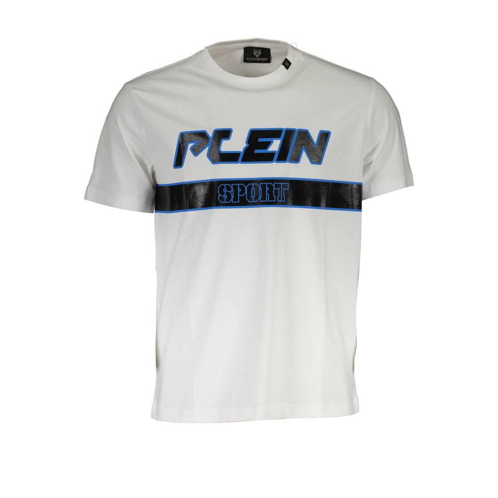 Plein Sport Weißes Herren-T-Shirt aus Baumwolle