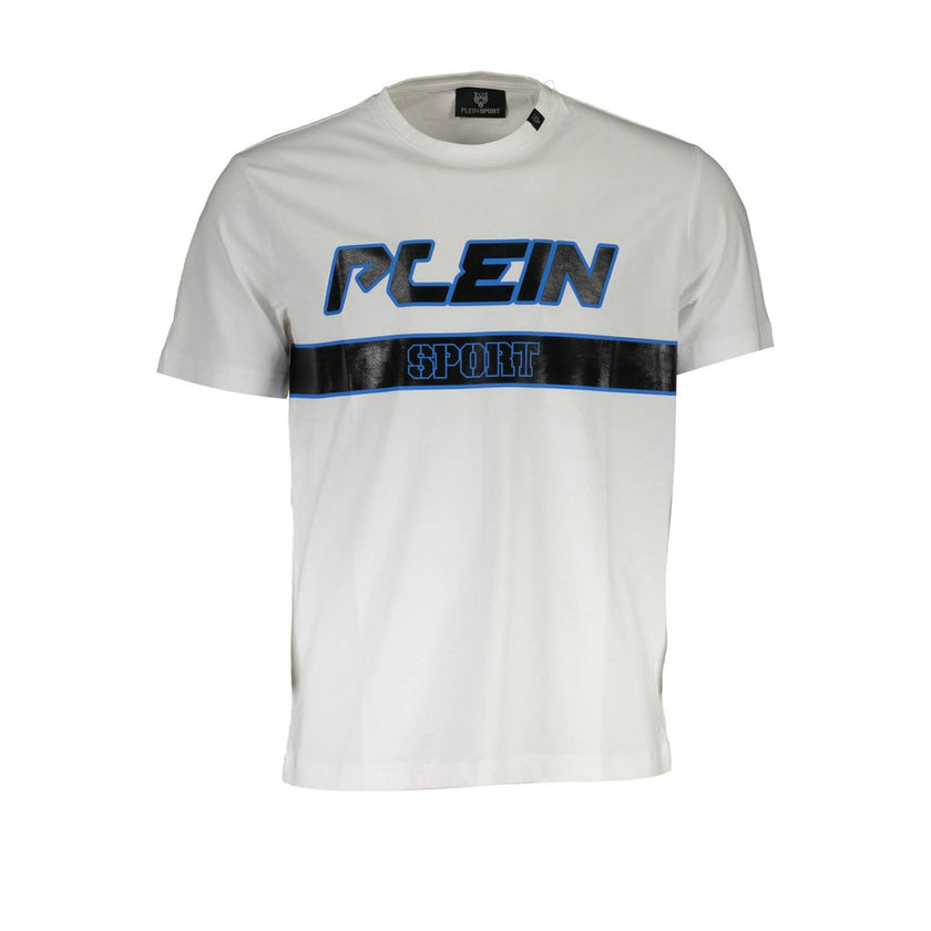 Plein Sport Weißes Herren-T-Shirt aus Baumwolle