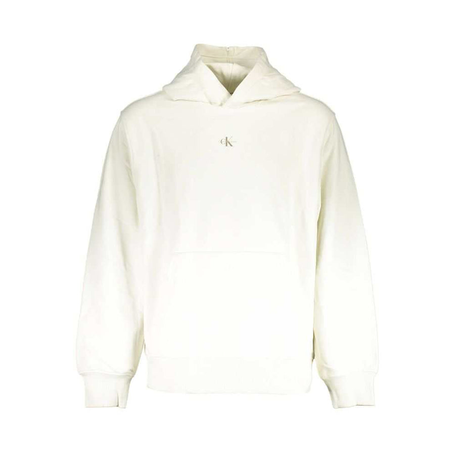 Calvin Klein Weißes Herren-Sweatshirt aus Baumwolle