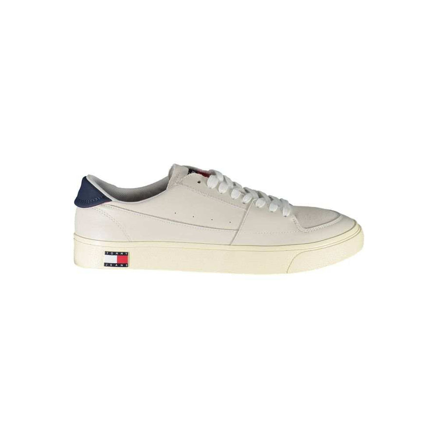 Tommy Hilfiger Men's White Leather Sneakers