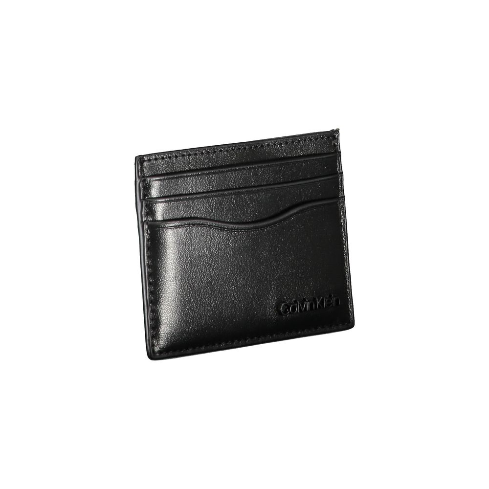 Calvin Klein Schwarzes Leder Portemonnaie