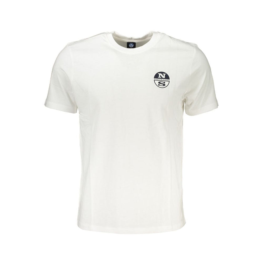 North Sails Bianco Baumwoll-T-Shirt für Herren