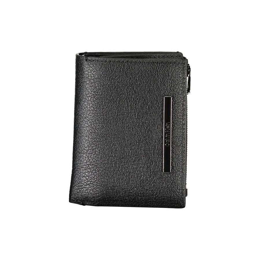 Calvin Klein Elegant Black Leather Wallet with Coin Compartment