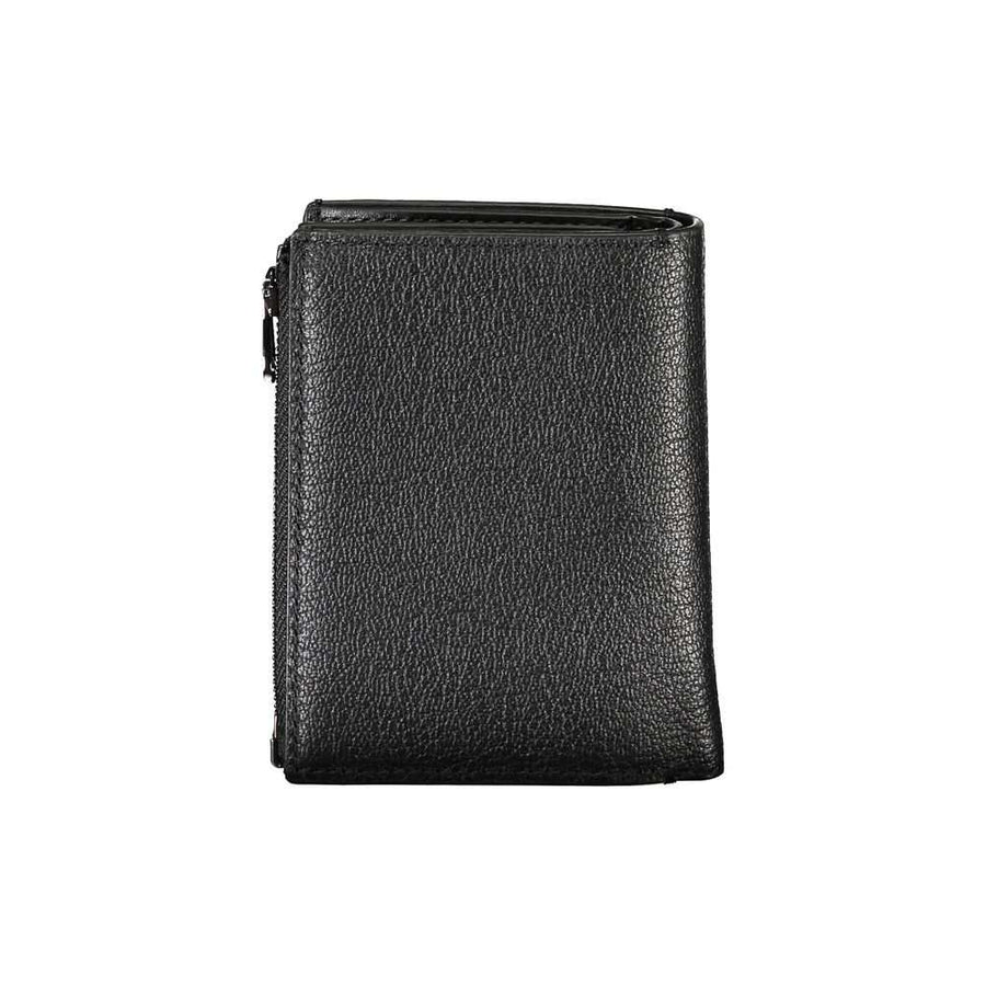 Calvin Klein Elegant Black Leather Wallet with Coin Compartment