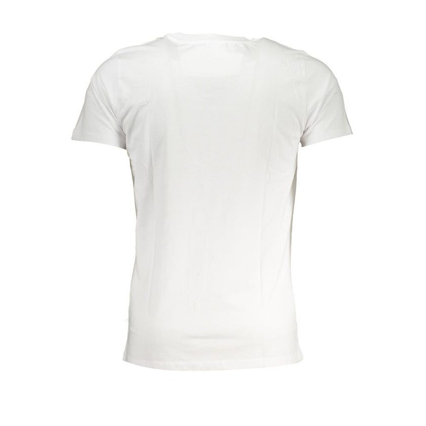 Cavalli Class Weißes Herren-T-Shirt aus Baumwolle