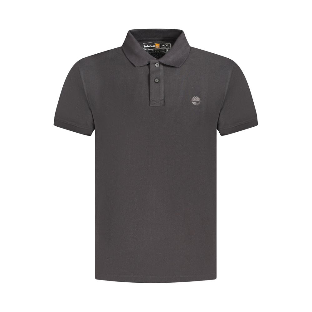 Timberland Men's Black Cotton Polo Shirt