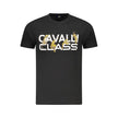 Cavalli Class Schwarzes Baumwoll-T-Shirt für Herren