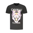 Cavalli Class Schwarzes Baumwoll-T-Shirt für Herren