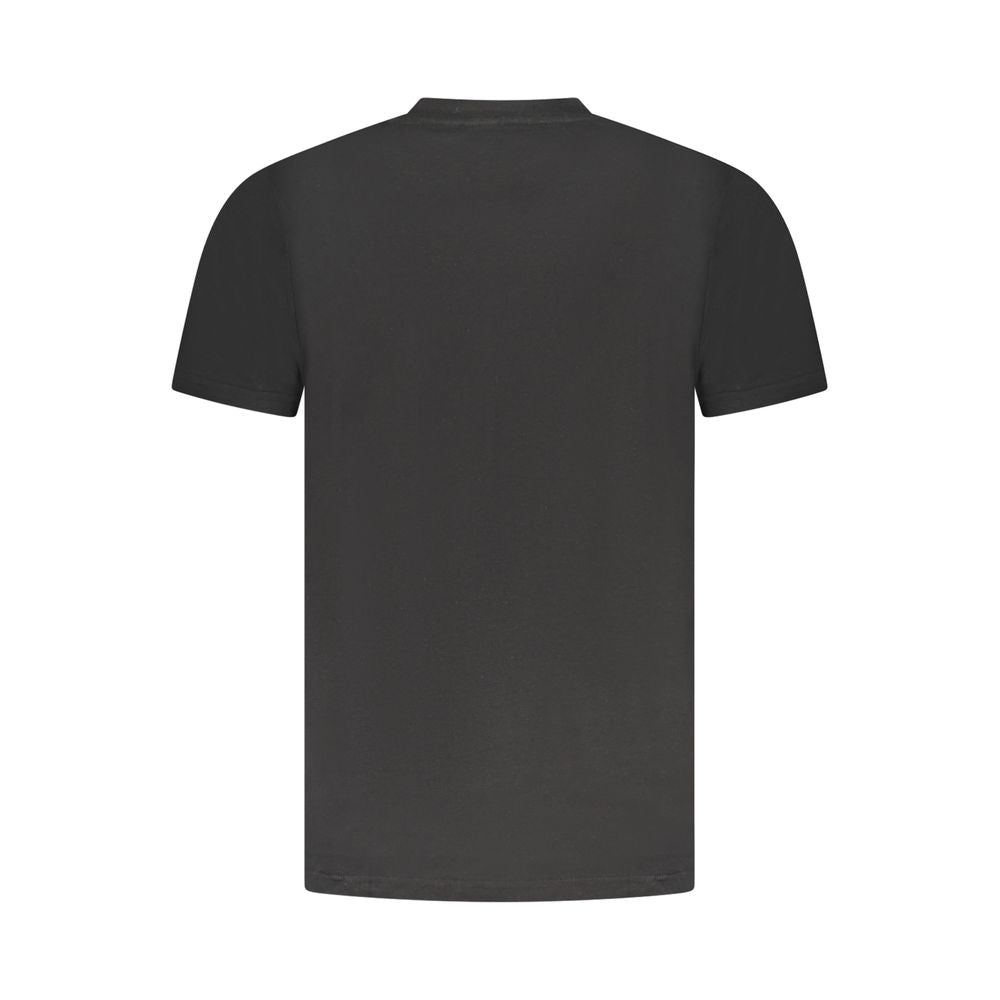 Cavalli Class schwarzes Baumwoll-T-Shirt für Herren mit Rundhalsausschnitt und Logo-Print