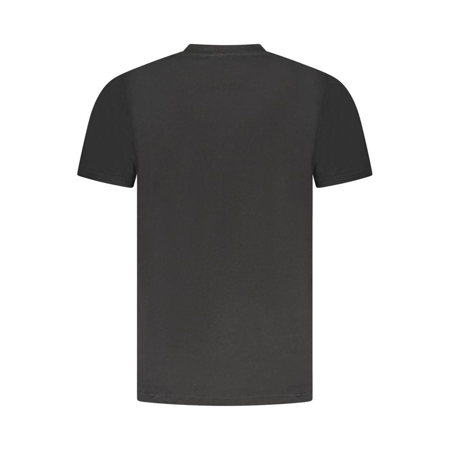Cavalli Class schwarzes Baumwoll-T-Shirt für Herren mit Rundhalsausschnitt und Logo-Print