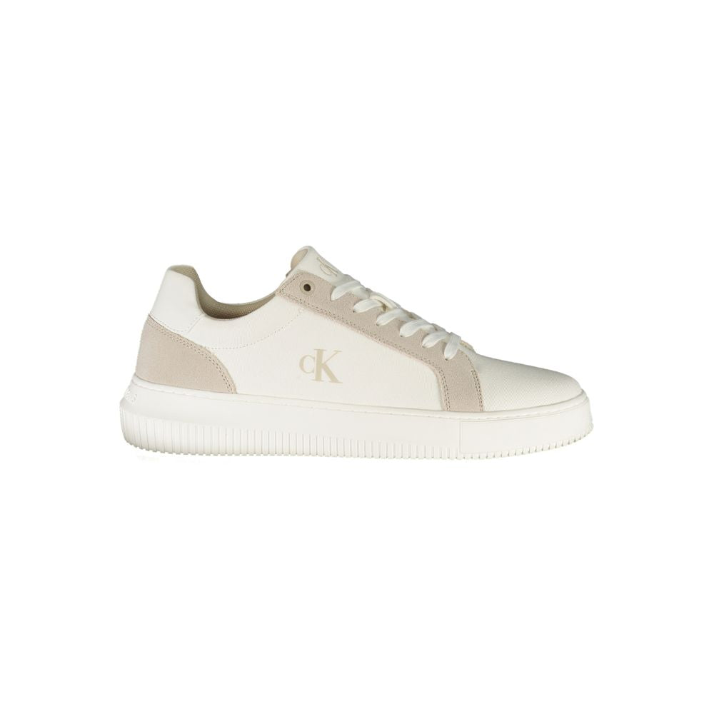 Calvin Klein Men's White Polyurethane Sneakers