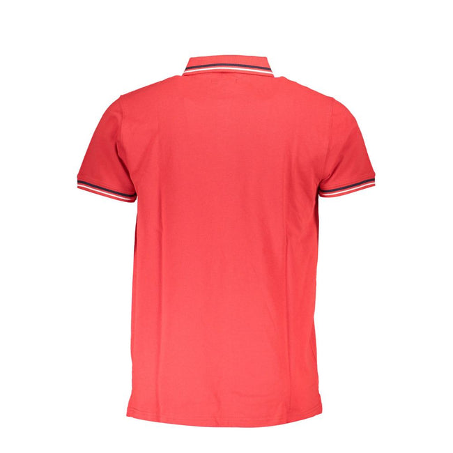 Cavalli Class Rotes Herren-Poloshirt aus Baumwolle