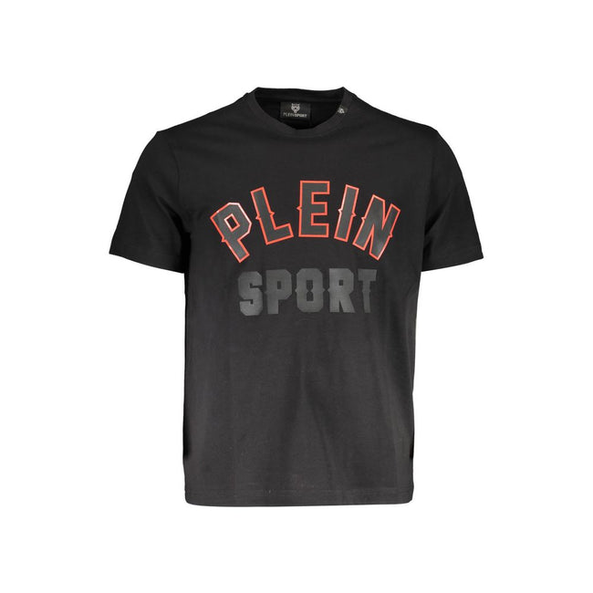 Plein Sport Schwarzes Baumwoll-T-Shirt für Herren