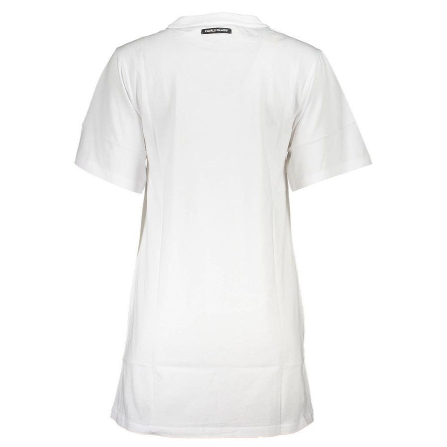 Cavalli Class Cotton Dress in White