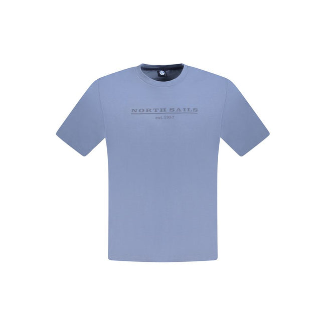 North Sails Blu Baumwoll-T-Shirt für Herren