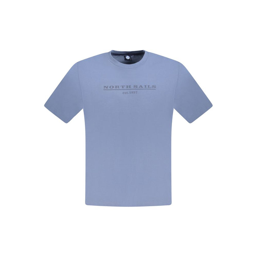 North Sails Blu Baumwoll-T-Shirt für Herren