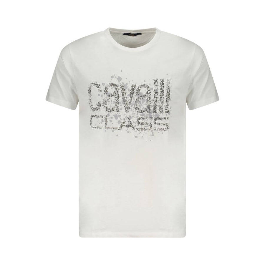 Cavalli Class Men's White Cotton T-Shirt