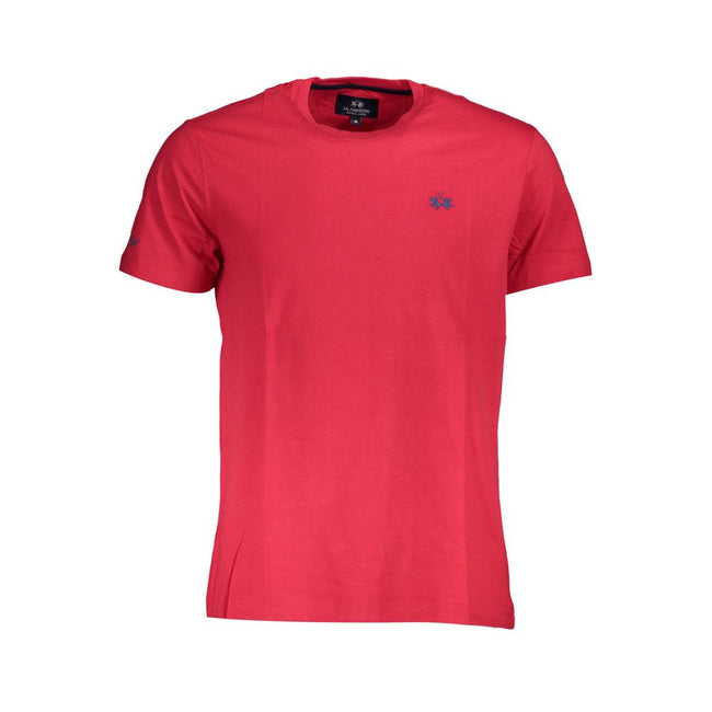 La Martina Rotes Baumwoll-T-Shirt