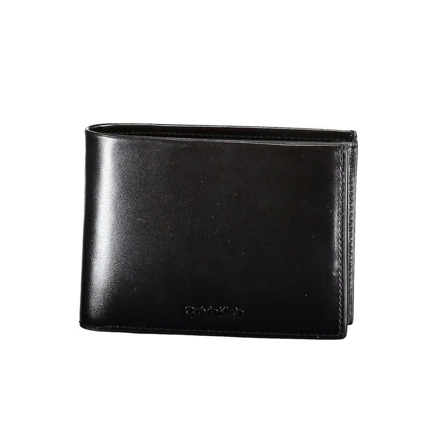 Calvin Klein Schwarzes Leder Portemonnaie für Herren