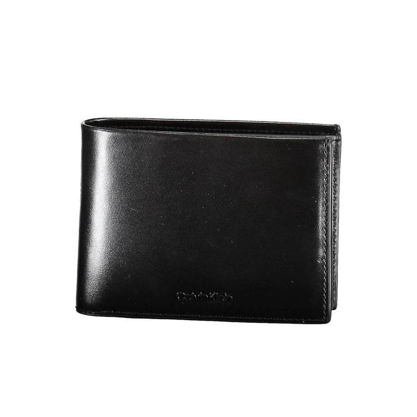 Calvin Klein Schwarzes Leder Portemonnaie für Herren