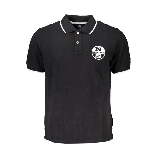 North Sails Schwarzes Herren-Poloshirt aus Baumwolle