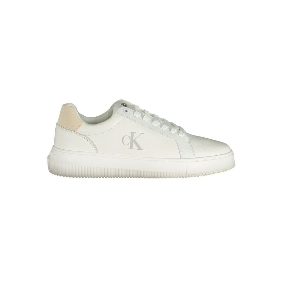 Calvin Klein Men's White Polyurethane Sneakers