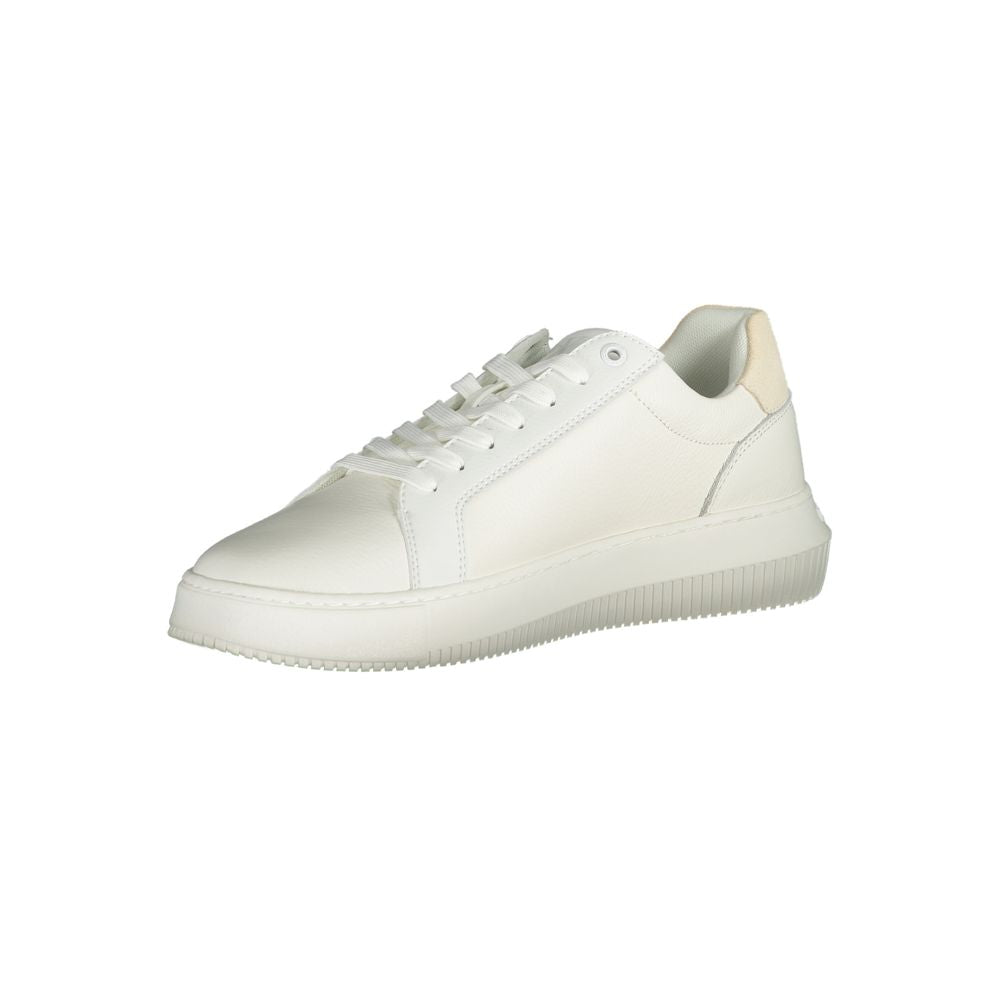 Calvin Klein Men's White Polyurethane Sneakers