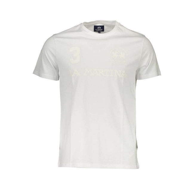 La Martina Bianco Baumwoll-T-Shirt für Herren