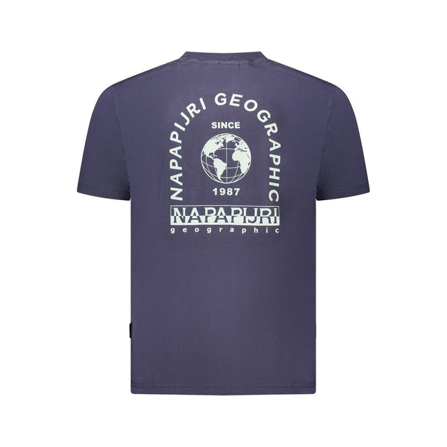 Napapijri Blaues Baumwoll-T-Shirt für Herren