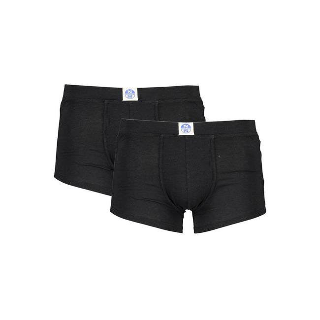 North Sails Schwarze Herren-Boxershorts aus Baumwolle