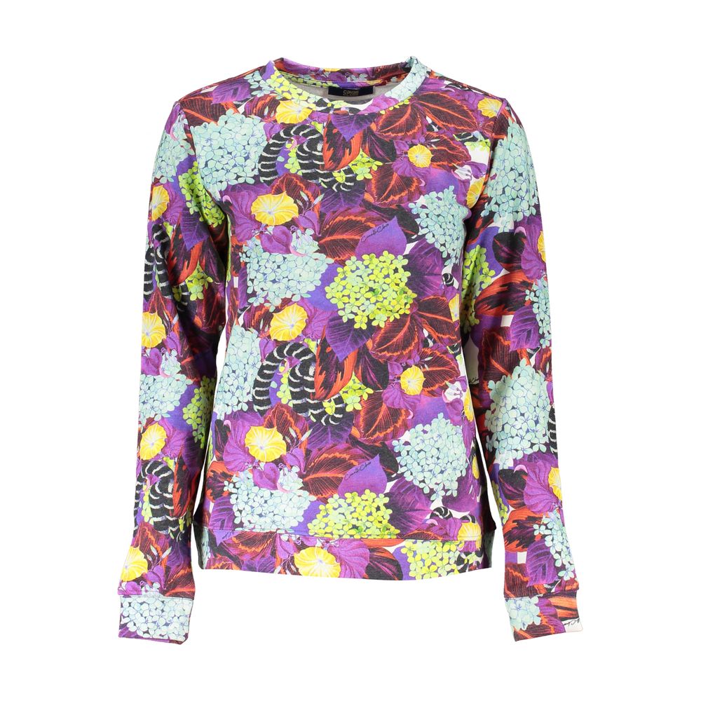 Cavalli Class Lila Baumwoll-Damenpullover