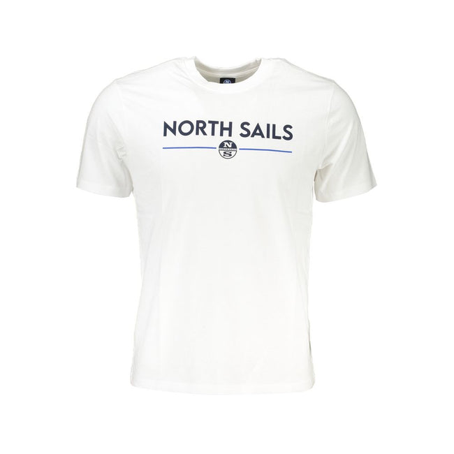 North Sails Bianco Baumwoll-T-Shirt für Herren