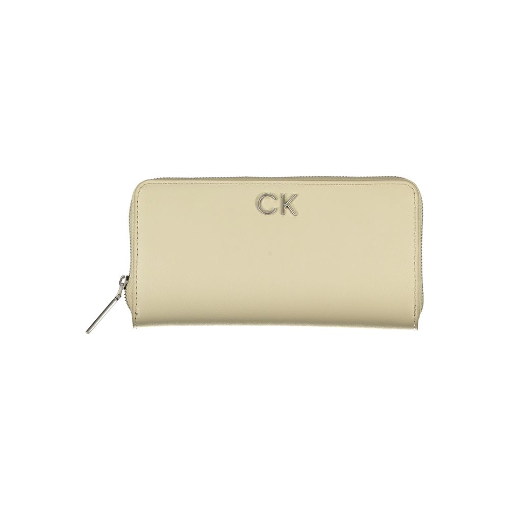 Calvin Klein Beige Polyurethane Damen Geldbörse