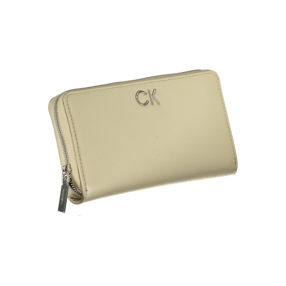 Calvin Klein Beige Polyurethane Damen Geldbörse