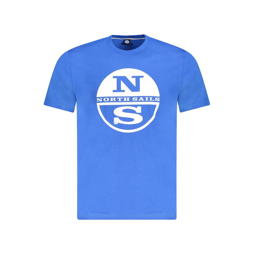 North Sails Blaues Baumwoll-T-Shirt für Herren