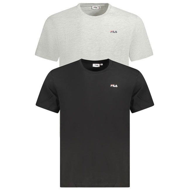 Fila Schwarzes Herren-T-Shirt aus Bio-Baumwolle