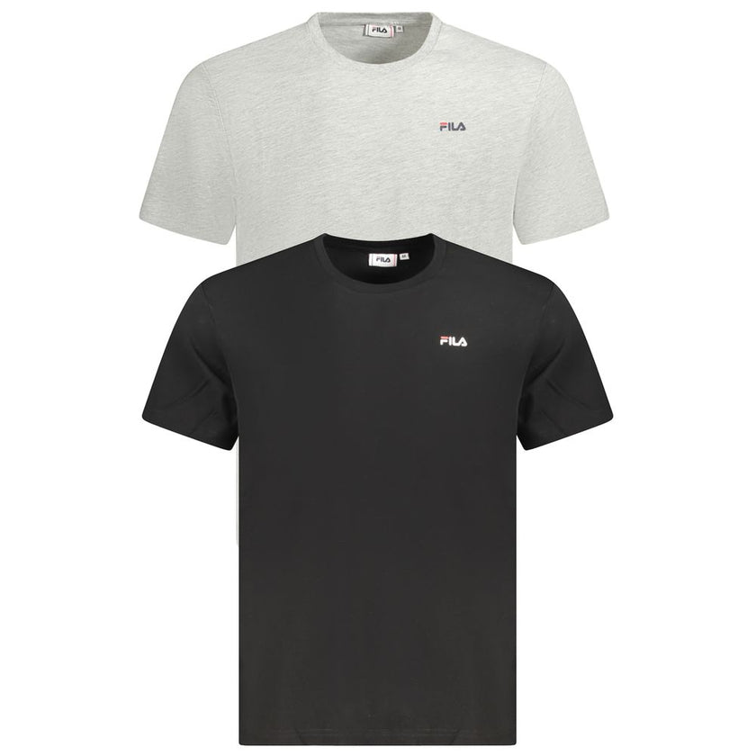 Fila Schwarzes Herren-T-Shirt aus Bio-Baumwolle