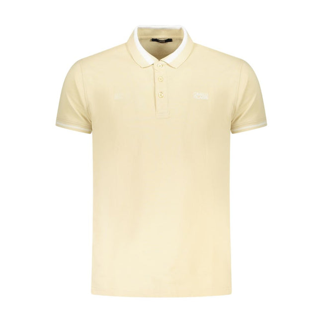 Cavalli Class Beige Baumwoll-Herren-Poloshirt