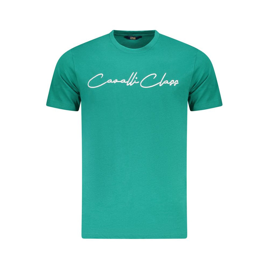 Cavalli Class Men's Green Cotton T-Shirt